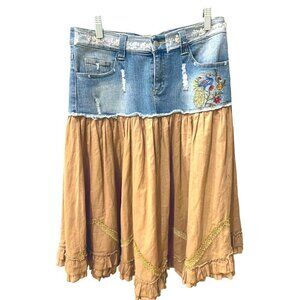 Runway 101 womens vintage style denim /cotton skirt medium 30 waist